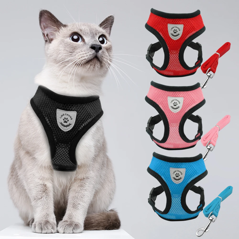 Mesh Cat Harness and Leash Breathable Reflective Kitten Cats Harnesses Small Dog Puppy Harness for French Bulldog Chihuahua Pug
Mesh Cat Harness and Leash Breathable Reflective Kitten Cats Harnesses Small Dog Puppy Harness for French Bulldog Chihuahua Pug