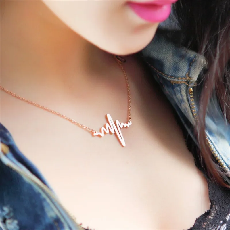 NK681 ECG Heart Clavicle Necklace Chain Dainty Collares Minimalist Heartbeat Pendants Collier Women Wedding Jewelry Girl Gift
NK681 ECG Heart Clavicle Necklace Chain Dainty Collares Minimalist Heartbeat Pendants Collier Women Wedding Jewelry Girl Gift