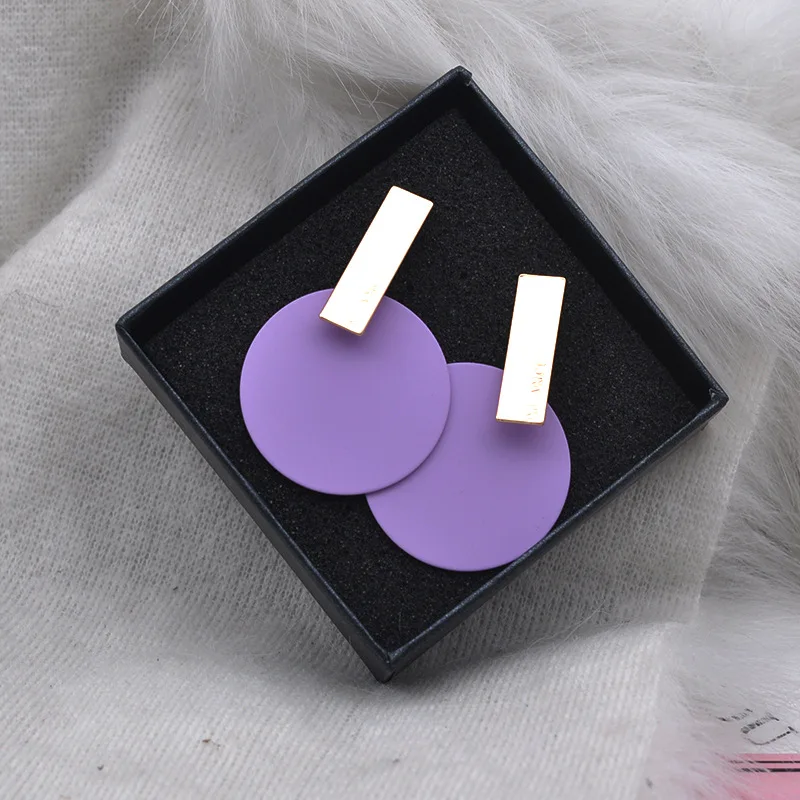 Korean Earrings Minimalist Jewelry Women Simple Round Circle Big Large Metal Sheet Purple Blue Pink Geometric Earring Moda Mujer
Korean Earrings Minimalist Jewelry Women Simple Round Circle Big Large Metal Sheet Purple Blue Pink Geometric Earring Moda Mujer