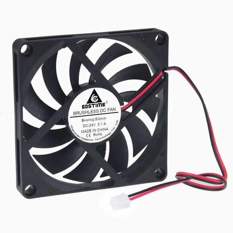 100 Pcs Gdstime 24V 80x80x10mm 8cm DC Burshless Cooler Cooling Fan 80mm x 10mm PC CPU Motor Radiator 8010 Wholesale
100 Pcs Gdstime 24V 80x80x10mm 8cm DC Burshless Cooler Cooling Fan 80mm x 10mm PC CPU Motor Radiator 8010 Wholesale