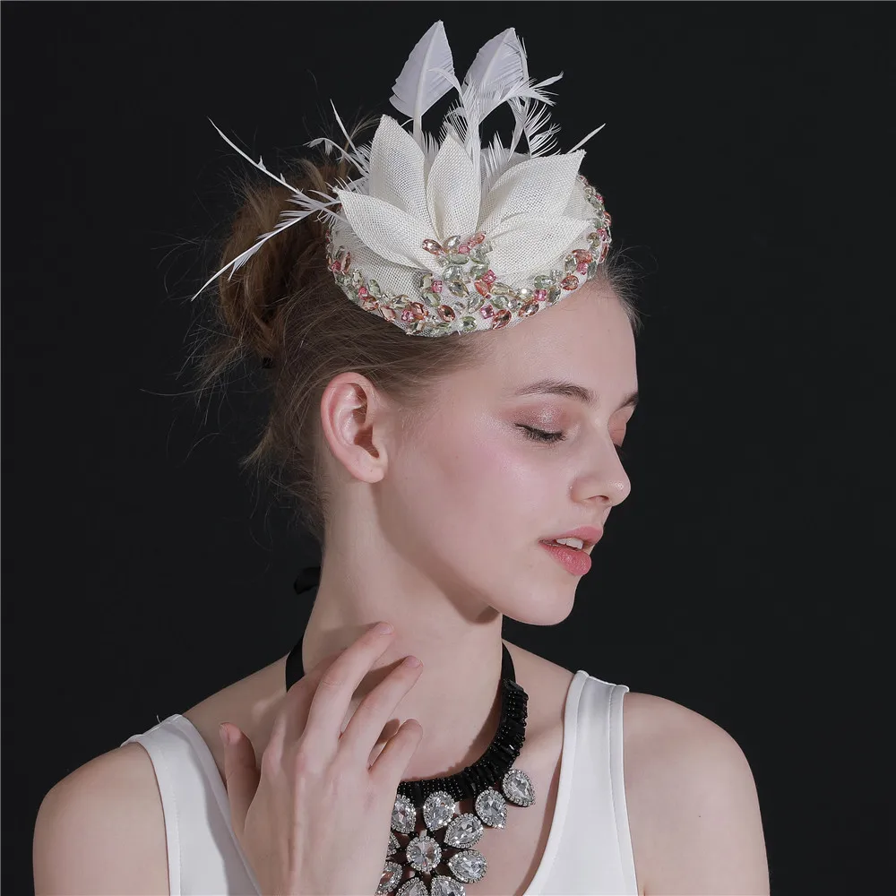 Lady Wedding Church Accessories Fascinators Hats Hair Clips With Rhinestone For Women Headpiece Occasion Elegant Female Headwear
Lady Wedding Church Accessories Fascinators Hats Hair Clips With Rhinestone For Women Headpiece Occasion Elegant Female Headwear
