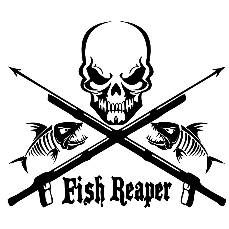 15.6cm*12.7cm Fish Reaper Skull Skeleton Fashion Car Styling Vinyl Car Sticker S4-0054
15.6cm*12.7cm Fish Reaper Skull Skeleton Fashion Car Styling Vinyl Car Sticker S4-0054