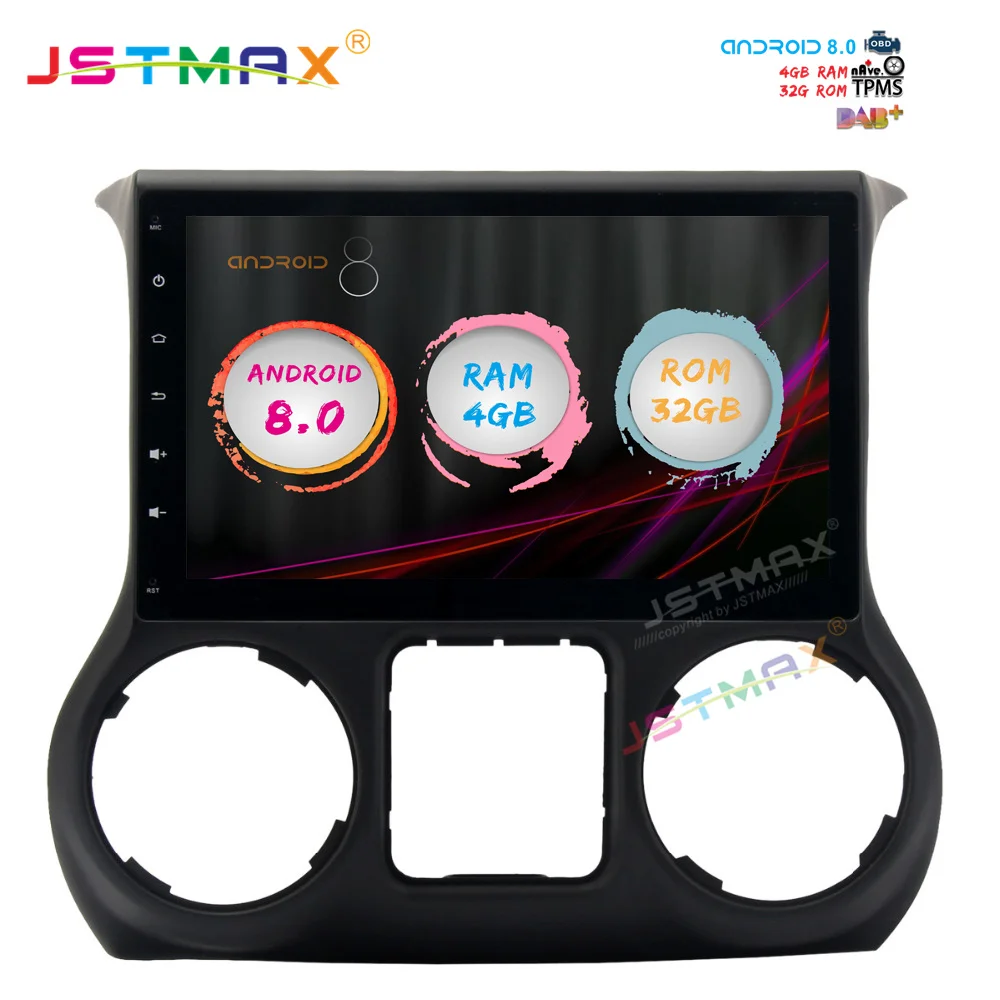 JSTMAX 10.2" Android 8.0 car dvd for Jeep Wrangler 2011 2012 2013 2014 2015 2016 gps navi Octa Core 4GB 32GB Auto Stereo(NO dvd)
JSTMAX 10.2" Android 8.0 car dvd for Jeep Wrangler 2011 2012 2013 2014 2015 2016 gps navi Octa Core 4GB 32GB Auto Stereo(NO dvd)