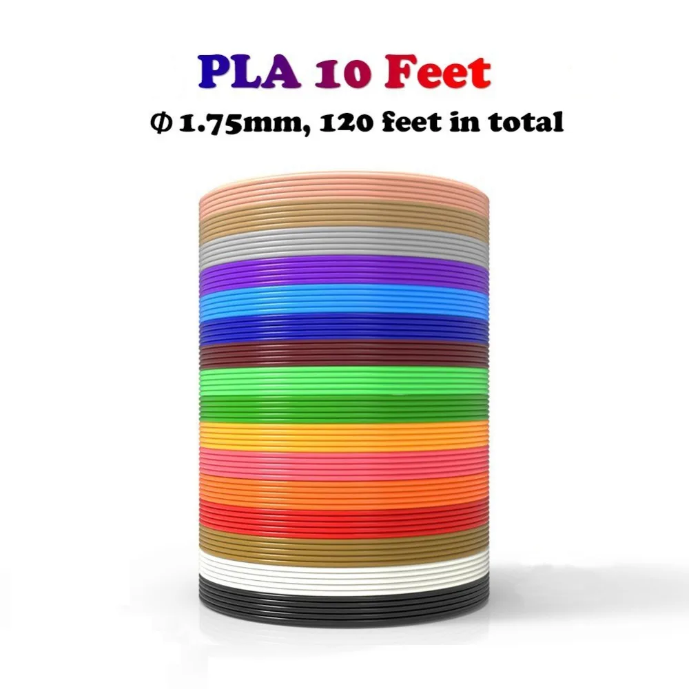 PLA Филамент для 3d ручки 1 75 мм 3 м х 12 цветов|Материалы 3D-печати| |