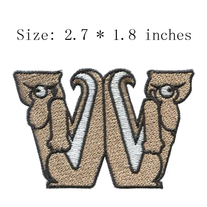 W letter 2.7"wide DIY new fonts embroidery patch for feet patch/back patch/motorcycle patch
W letter 2.7"wide DIY new fonts embroidery patch for feet patch/back patch/motorcycle patch