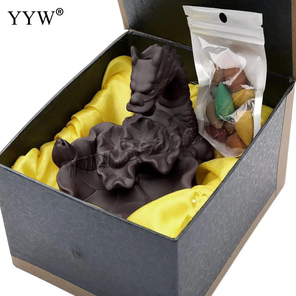 Dragon Incense Burner Backflow Incense Cones Holder Censer Send 10pcs Cones Purple Sand Dragon Home Decoration Incienso Crafts
Dragon Incense Burner Backflow Incense Cones Holder Censer Send 10pcs Cones Purple Sand Dragon Home Decoration Incienso Crafts