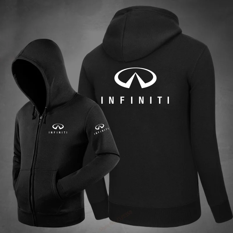 Зимние осенние теплые толстовки для мужчин и женщин 2019 Nissan Infiniti Толстовка молния