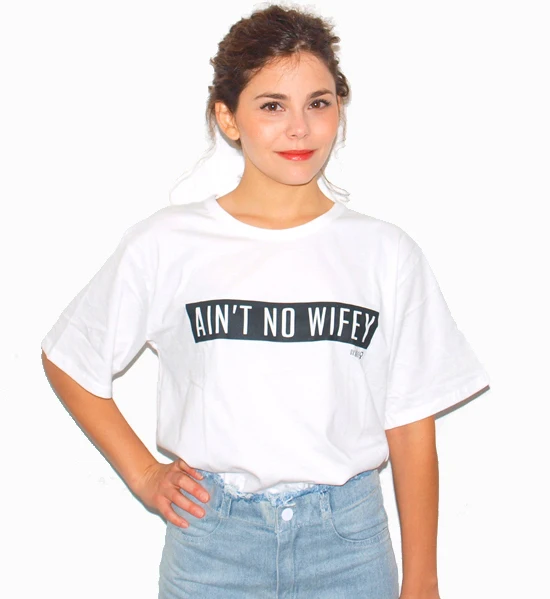 AinT No Wifey fashion women T shirt tumblr casual tops high quality tees t shirt tumblr girls tshirt funny quaot t shirt
AinT No Wifey fashion women T shirt tumblr casual tops high quality tees t shirt tumblr girls tshirt funny quaot t shirt