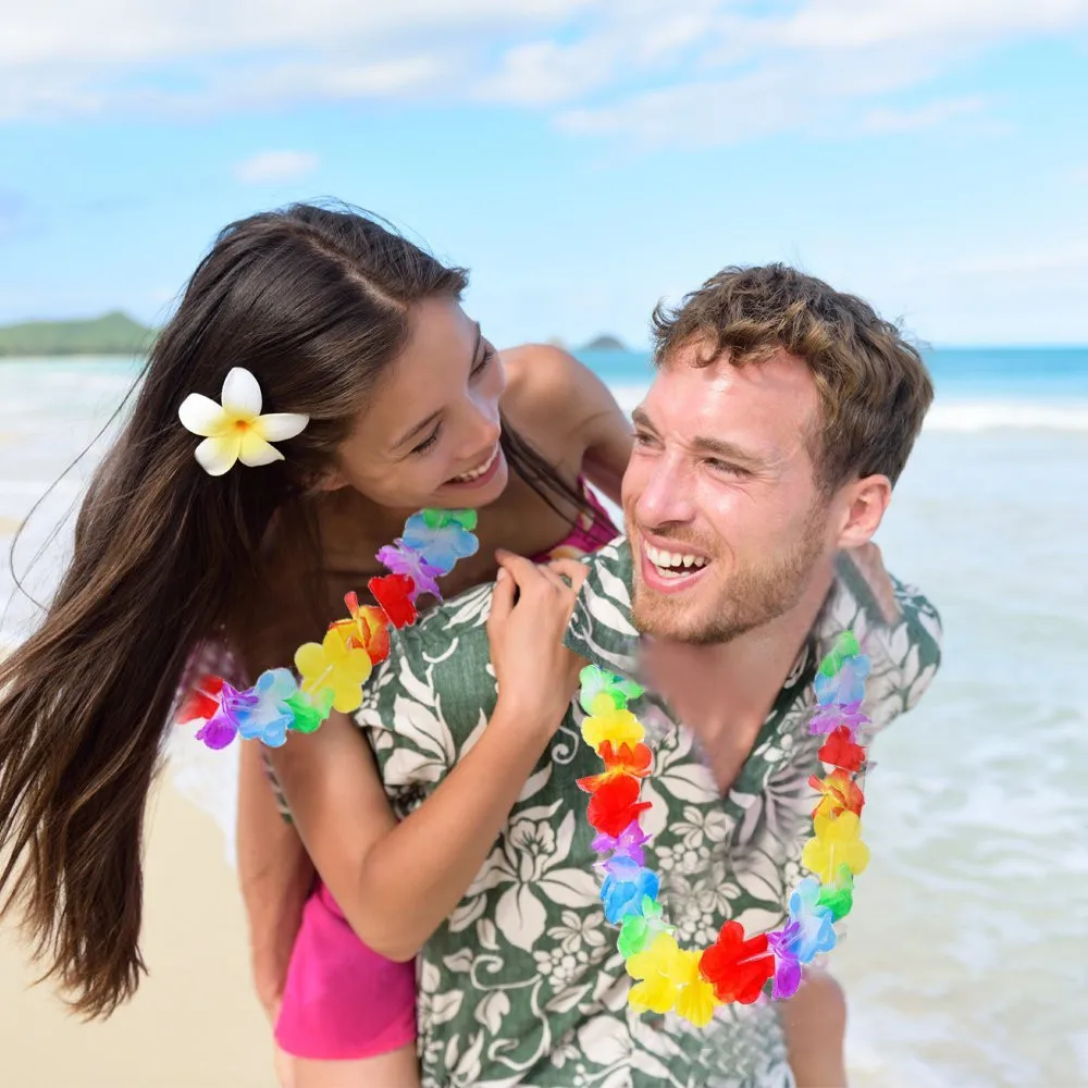 36 Counts Tropical Hawaiian Luau Flower Leis Garland Artificial Flower Hawaiian Hen Party Decoration Beach Fun Flowers Supplies
36 Counts Tropical Hawaiian Luau Flower Leis Garland Artificial Flower Hawaiian Hen Party Decoration Beach Fun Flowers Supplies