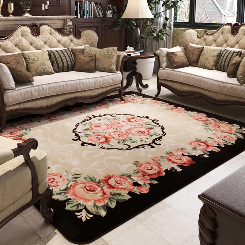 Flower Carpets For Living Room Bedroom European pastoral big Carpet Sofa Table Floor Mat Kids Crawling Area wedding Fashion Rug
Flower Carpets For Living Room Bedroom European pastoral big Carpet Sofa Table Floor Mat Kids Crawling Area wedding Fashion Rug
