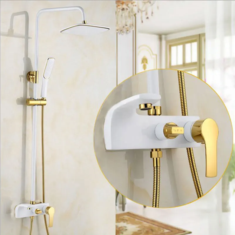 white gold shower faucet bronze white shower faucets for new home decoration bath showers toilet shower kit Wall Mounted Luxury
white gold shower faucet bronze white shower faucets for new home decoration bath showers toilet shower kit Wall Mounted Luxury