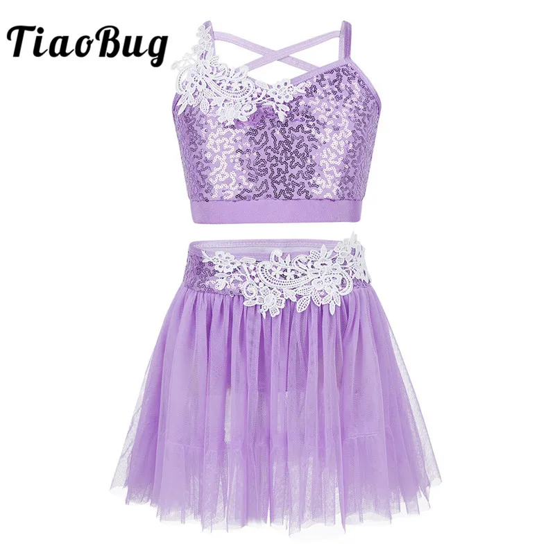 TiaoBug Girls Sequins Crop Tops Gymnastics Leotard Tulle Tutu Ballet Skirt Set Kids Figure Skating Dress Lyrical Dance Costumes
TiaoBug Girls Sequins Crop Tops Gymnastics Leotard Tulle Tutu Ballet Skirt Set Kids Figure Skating Dress Lyrical Dance Costumes