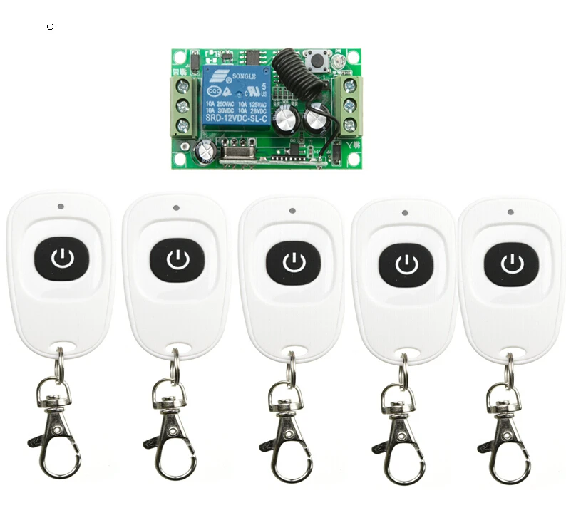 DC 12 V 1ch RF беспроводной пульт дистанционного управления 1 X приемник и 5 X передатчик новый черный-белый пульт дистанционного управления
DC 12 V 1ch RF беспроводной пульт дистанционного управления 1 X приемник и 5 X передатчик новый черный-белый пульт дистанционного управления