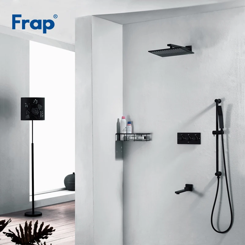 Frap New Brass Black Rainfall Shower Mixer Tap Bathroom Shower Faucet System Bathtub Faucet Waterfall Bath Shower Y24030/31
Frap New Brass Black Rainfall Shower Mixer Tap Bathroom Shower Faucet System Bathtub Faucet Waterfall Bath Shower Y24030/31