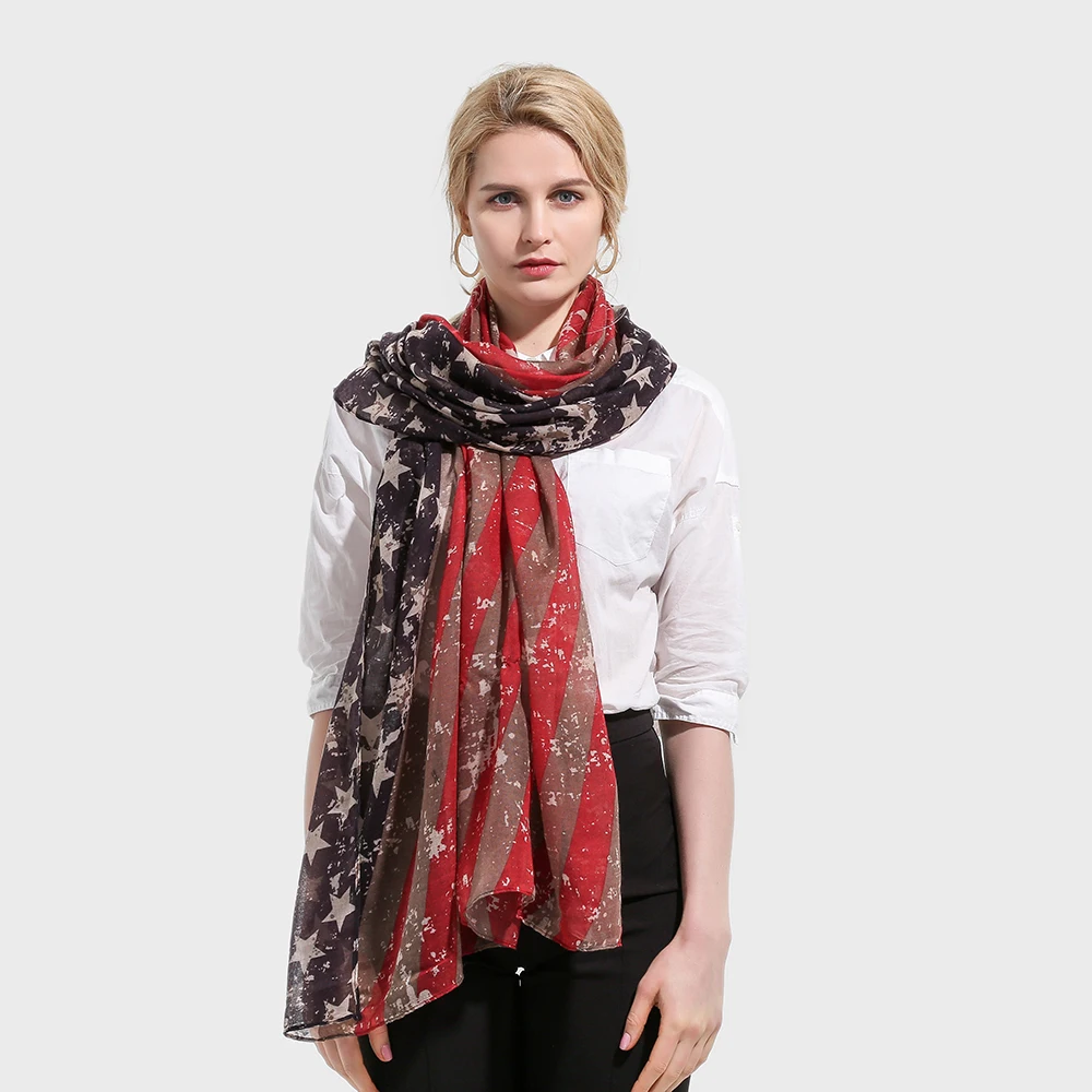 Winfox Vintage Scarf Female Black Red Star Striped American USA Flag Scarfs Wraps Pashmina For Womens Ladies
Winfox Vintage Scarf Female Black Red Star Striped American USA Flag Scarfs Wraps Pashmina For Womens Ladies
