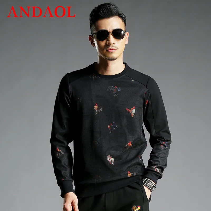 ANDAOL Men's Hoodies Sweatshirts Top Quality Mesh print patchwork Cotton Sportswear Luxury Slim O-Neck harajuku Pullover Jacket
ANDAOL Men's Hoodies Sweatshirts Top Quality Mesh print patchwork Cotton Sportswear Luxury Slim O-Neck harajuku Pullover Jacket