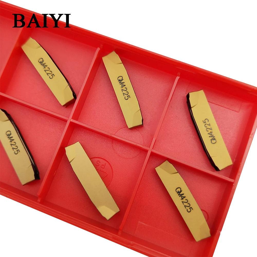 10 pieces of N123H2-0400-0003-GM 4225 Carbide inserts for grooving blades for steel
