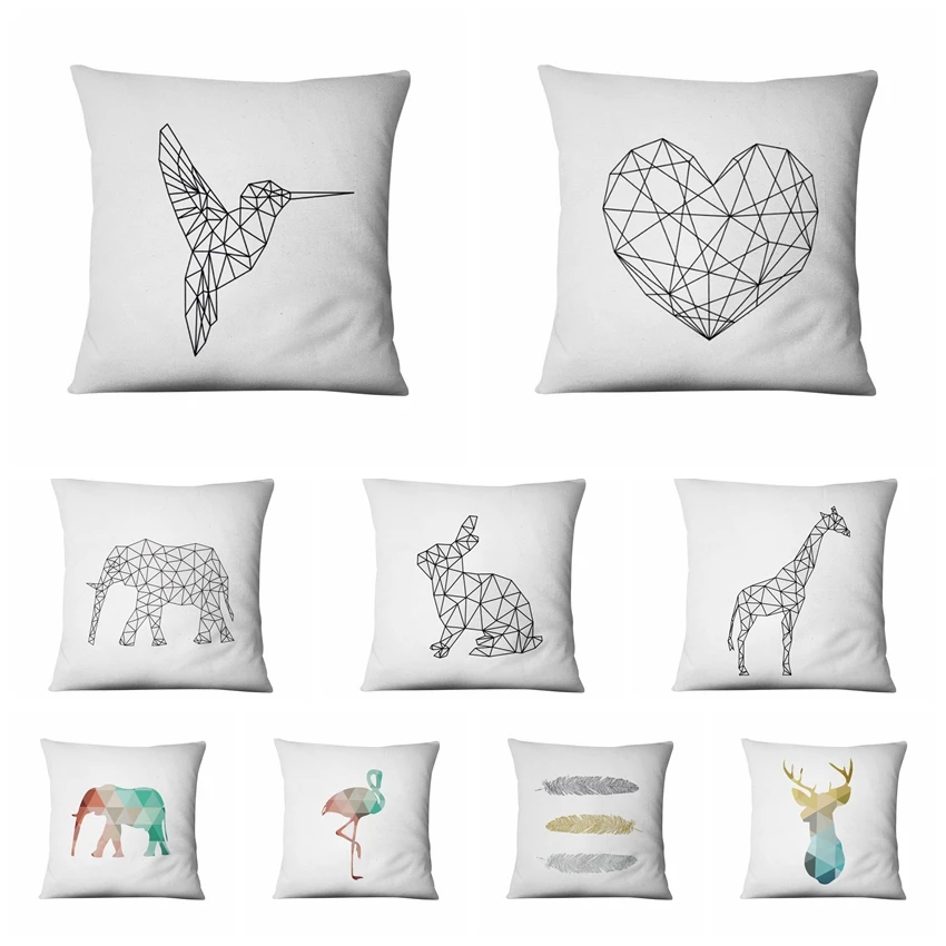 Black And White Geometry Art Printed Cushion Decorative Pillow Deer Bear Home Pillow Decoration Almofadas Decorativas Para Sofa
Black And White Geometry Art Printed Cushion Decorative Pillow Deer Bear Home Pillow Decoration Almofadas Decorativas Para Sofa