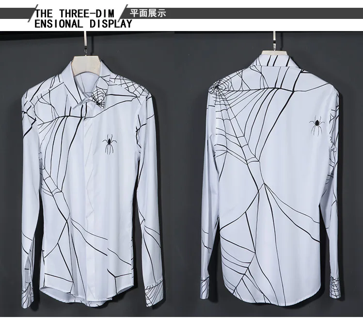 Spring and summer men's shirt spider-net pattern original slim mens shirts fashion quality white shirt male casual tops chemise
Spring and summer men's shirt spider-net pattern original slim mens shirts fashion quality white shirt male casual tops chemise