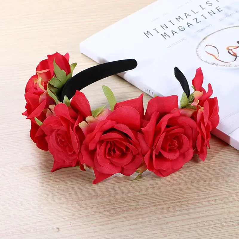 Rose Flower Crown Wedding Festival hairband Hair Garland Wedding Headpiece Floral Head Wreath Bridesmaid Bridal Accessories
Rose Flower Crown Wedding Festival hairband Hair Garland Wedding Headpiece Floral Head Wreath Bridesmaid Bridal Accessories