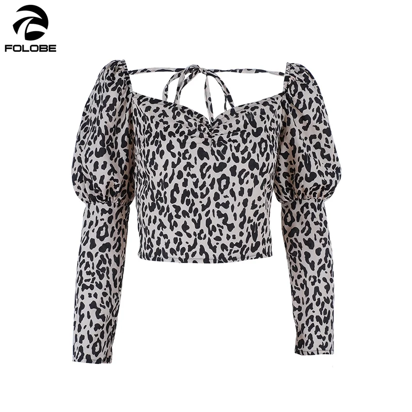 FOLOBE Square Collar Short Sexy Tops Ladies Leopard Print Blouse Puff Sleeve Shirt Palace Slim Backless Autumn Women Crop Top
FOLOBE Square Collar Short Sexy Tops Ladies Leopard Print Blouse Puff Sleeve Shirt Palace Slim Backless Autumn Women Crop Top