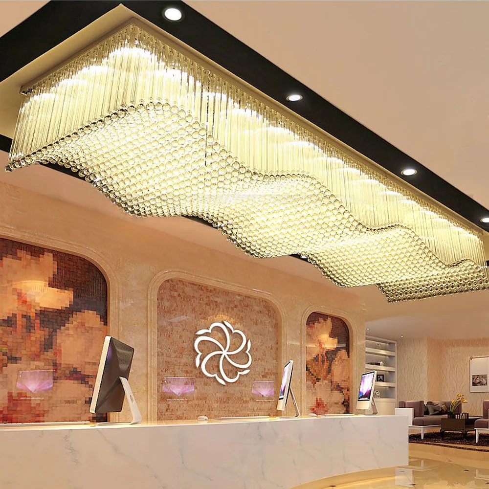 Wave Design Large Modern Crystal Chandelier Lighting AC110V 220V Luxury Hotel Lobby Cristal Ceiling Fixtures
Wave Design Large Modern Crystal Chandelier Lighting AC110V 220V Luxury Hotel Lobby Cristal Ceiling Fixtures