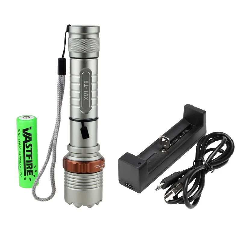 Светодиодный фонарик VastFire XM-L T6 с регулируемым фокусом 850 лм точесветильник
