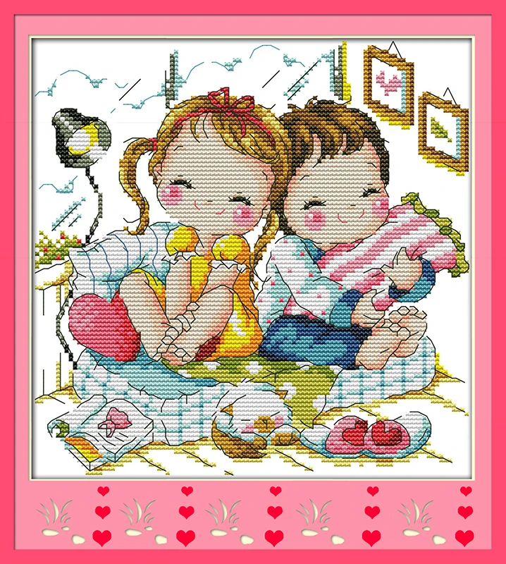 Cartoon lovers (2) cross stitch kit 14ct 11ct count print canvas stitches embroidery DIY handmade needlework plus
Cartoon lovers (2) cross stitch kit 14ct 11ct count print canvas stitches embroidery DIY handmade needlework plus