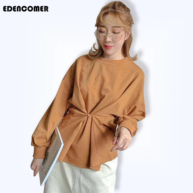 Весенние толстовки EDENCOMER, 2019, новый корейский дизайн, свободные толстовки из чистого хлопка с защитой от чувств, чистый цвет
Весенние толстовки EDENCOMER, 2019, новый корейский дизайн, свободные толстовки из чистого хлопка с защитой от чувств, чистый цвет