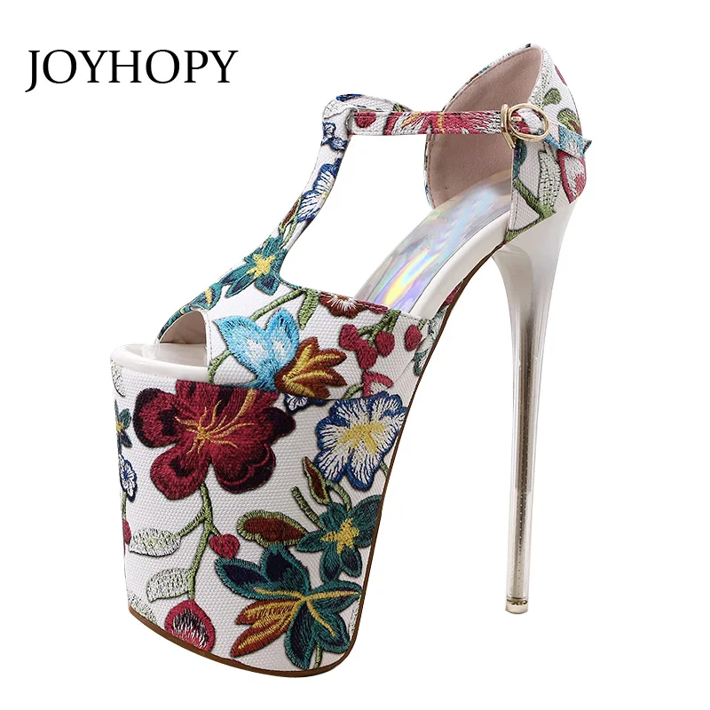JOYHOPY Summer Ethnic Style Embroidery 20cm Thin Heel Platform Sandals Women Plus Size 34- 43 Super High Heels Shoes Woman Pumps
JOYHOPY Summer Ethnic Style Embroidery 20cm Thin Heel Platform Sandals Women Plus Size 34- 43 Super High Heels Shoes Woman Pumps