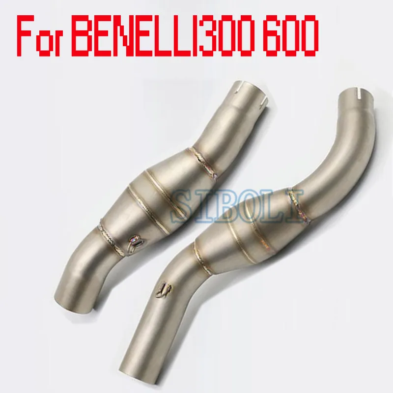 

Benelli 300 600 BJ600GS Motorcycle 51mm Central Exhaust Pipe Mid Connect Tube Expansion Chamber For Benelli300 Benelli600 BN102