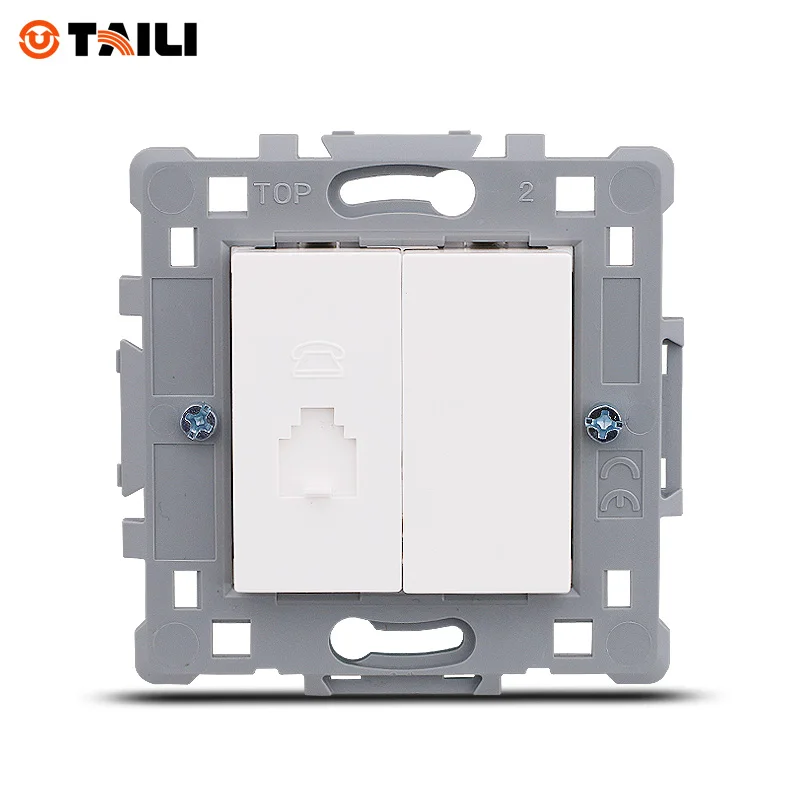 TAILI ЕС стандарт DIY RJ11 телефонная розетка механизм телефонной розетки модуль |