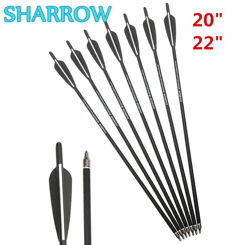 12/24Pcs 20" 22" Crossbow Carbon Arrows Bolts Target Hunting Tips Broadhead 4" Vanes for Training Shooting Archery Accessories
12/24Pcs 20" 22" Crossbow Carbon Arrows Bolts Target Hunting Tips Broadhead 4" Vanes for Training Shooting Archery Accessories