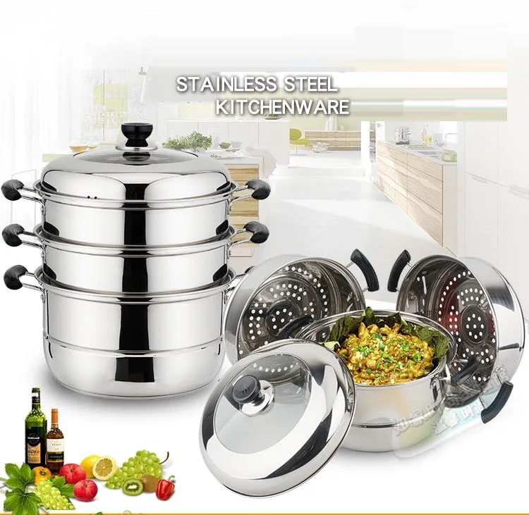 FREE SHIPPING 24-36CM 3 LAYER STEAMER POT INOX MULTI-FUNCTION COOKING POT DOUBLE BOILERS CASSEROLE POT STEAMING TRAY ANTI-HOT
FREE SHIPPING 24-36CM 3 LAYER STEAMER POT INOX MULTI-FUNCTION COOKING POT DOUBLE BOILERS CASSEROLE POT STEAMING TRAY ANTI-HOT