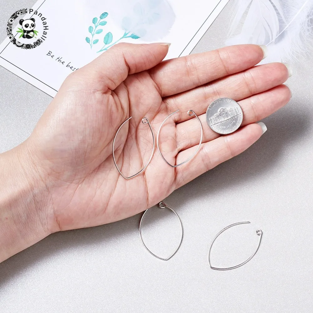 Pandahall 100pcs Platinum Brass Hoop Earrings For Jewelry Making DIY Dangle Earrings Findings Accessories About 23X37X1mm
Pandahall 100pcs Platinum Brass Hoop Earrings For Jewelry Making DIY Dangle Earrings Findings Accessories About 23X37X1mm