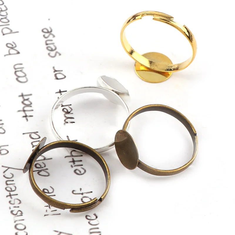 10mm Fashion Adjustable Ring Flat Pad bezel Embellishments Cabochon Bases Setting Blanks DIY Ring Jewelry Supplies Finding
10mm Fashion Adjustable Ring Flat Pad bezel Embellishments Cabochon Bases Setting Blanks DIY Ring Jewelry Supplies Finding