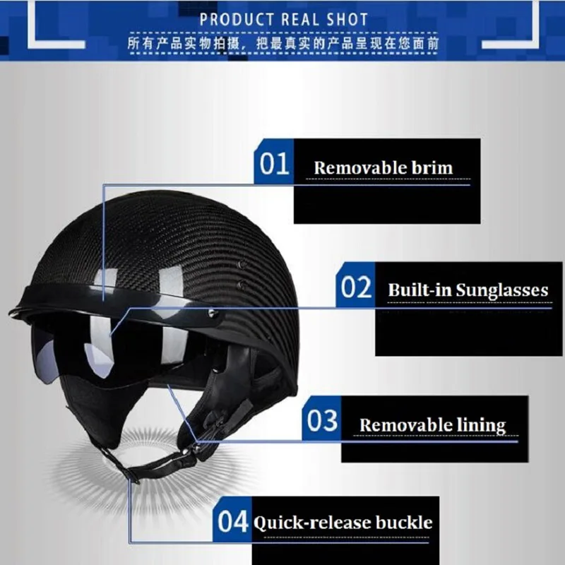2020 Summer New GXT Retro Motorcycle Helmet Prince Half Face Motorbike Helmets Made of Carbon Fiber Black color size M L XL XXL
2020 Summer New GXT Retro Motorcycle Helmet Prince Half Face Motorbike Helmets Made of Carbon Fiber Black color size M L XL XXL