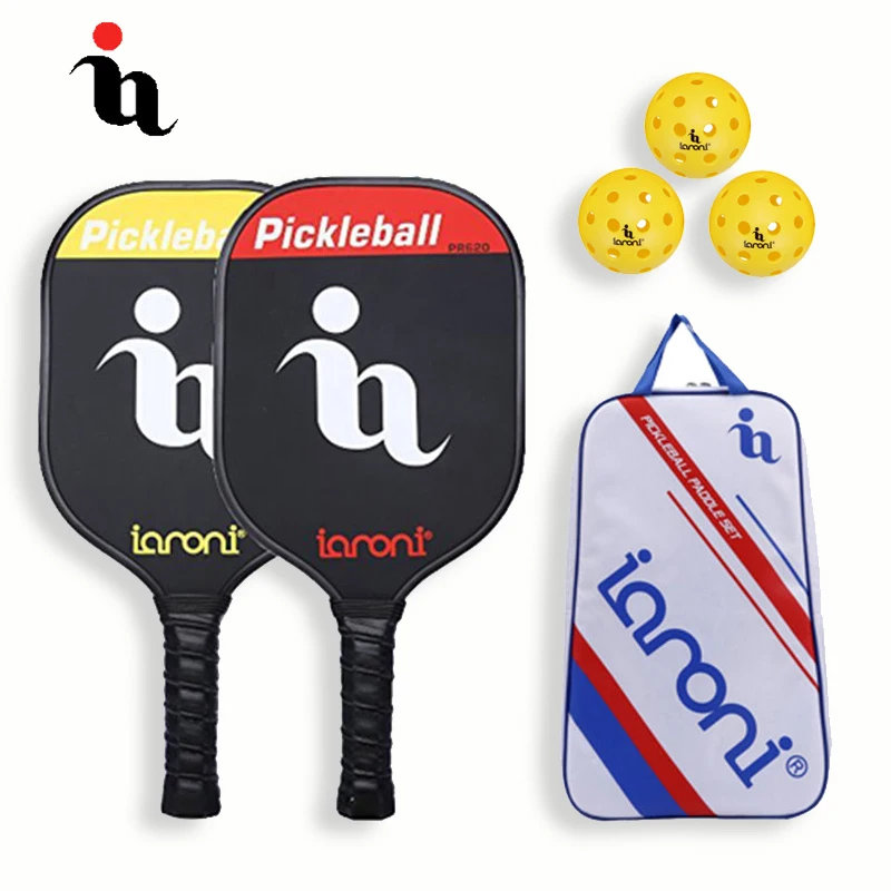 IANONI бренд Pickleball ракетка набор из углеродного волокна состав PE соты ядро 1 сумка 3 2