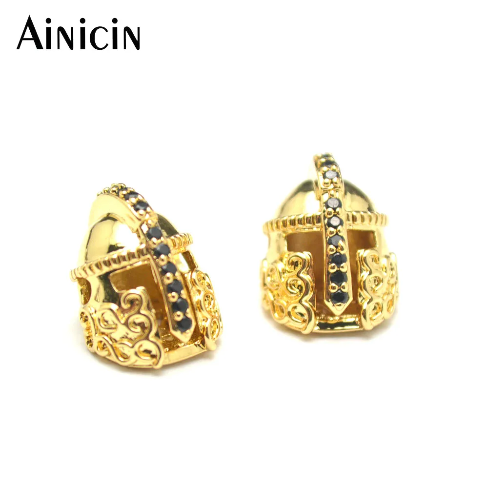 20pcs High Quality Gold Color Knight's Helmet Beads Black CZ Setting Fashion Jewelry Making Materials
20pcs High Quality Gold Color Knight's Helmet Beads Black CZ Setting Fashion Jewelry Making Materials