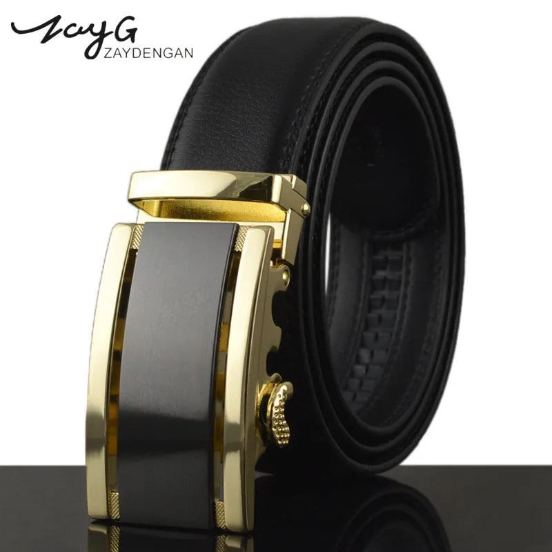 ZAYG Men Gold Automatic Buckle Genuine Leather Belt Men's Business Style High Quality Black Casual Simple Belt Jeans Belt
ZAYG Men Gold Automatic Buckle Genuine Leather Belt Men's Business Style High Quality Black Casual Simple Belt Jeans Belt