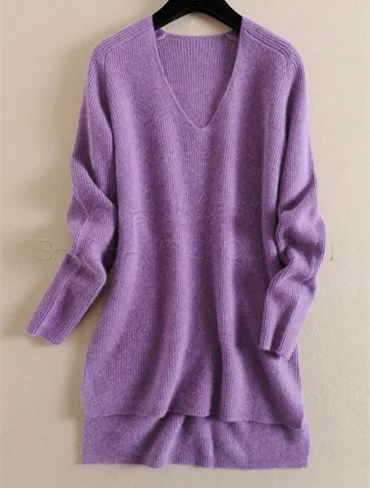 Guesod 2018 Autumn Women Cashmere Sweater Dress Loose Medium Length Cashmere Dress V-neck Sweater Female New Arrive
Guesod 2018 Autumn Women Cashmere Sweater Dress Loose Medium Length Cashmere Dress V-neck Sweater Female New Arrive
