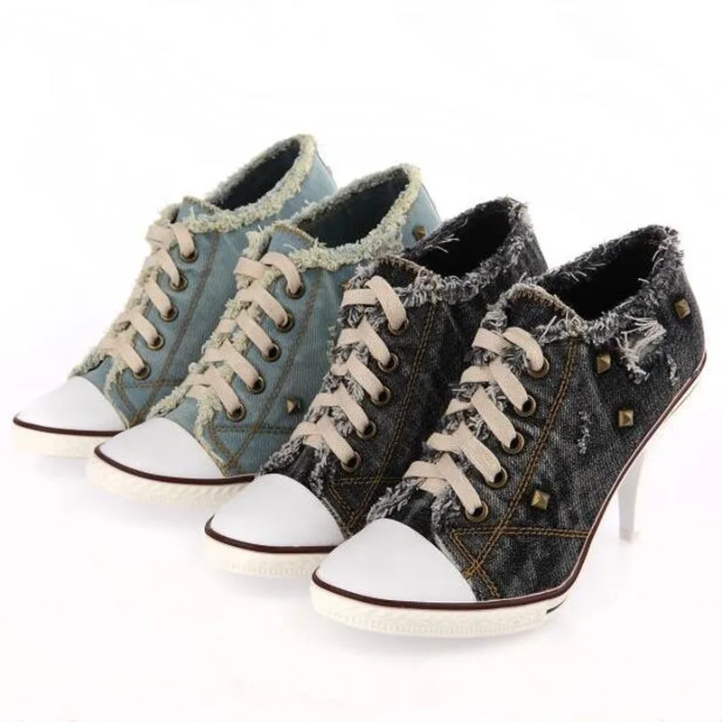 Deification Lace Up Blue Jeans Denim Boots Stylish Rivets Studded Ankle Boots Canvas Casual Demine Pumps Motorcycle Shoes Woman
Deification Lace Up Blue Jeans Denim Boots Stylish Rivets Studded Ankle Boots Canvas Casual Demine Pumps Motorcycle Shoes Woman