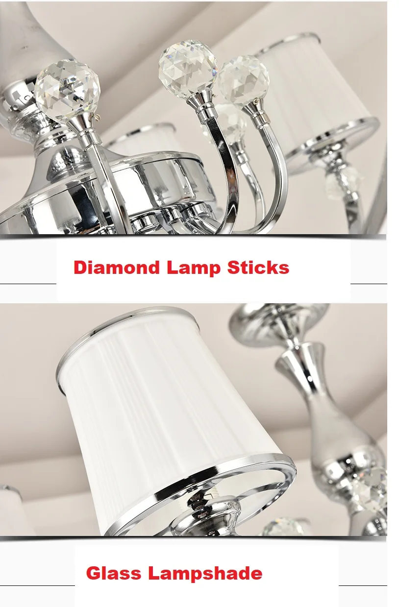 Modern LED Chandeliers chrome silver Metal Led glasses shades Lighting for Living Room Bedroom Led Hanging Light
Modern LED Chandeliers chrome silver Metal Led glasses shades Lighting for Living Room Bedroom Led Hanging Light