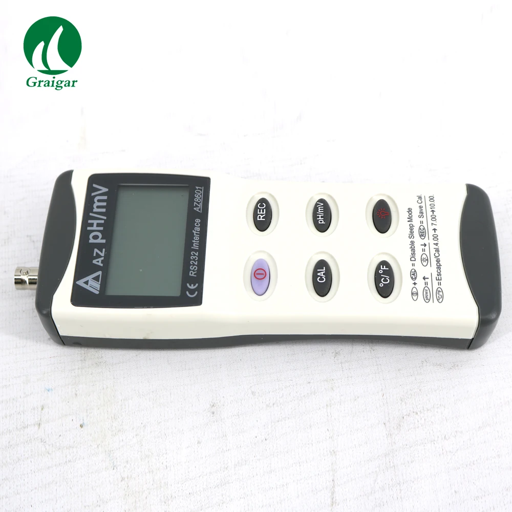 AZ8601 Portable Digital PH mV Temperature Water Quality Meter PH Accuracy +/-0.02 PH Range 0.00~14.0 with Backlight Display
AZ8601 Portable Digital PH mV Temperature Water Quality Meter PH Accuracy +/-0.02 PH Range 0.00~14.0 with Backlight Display