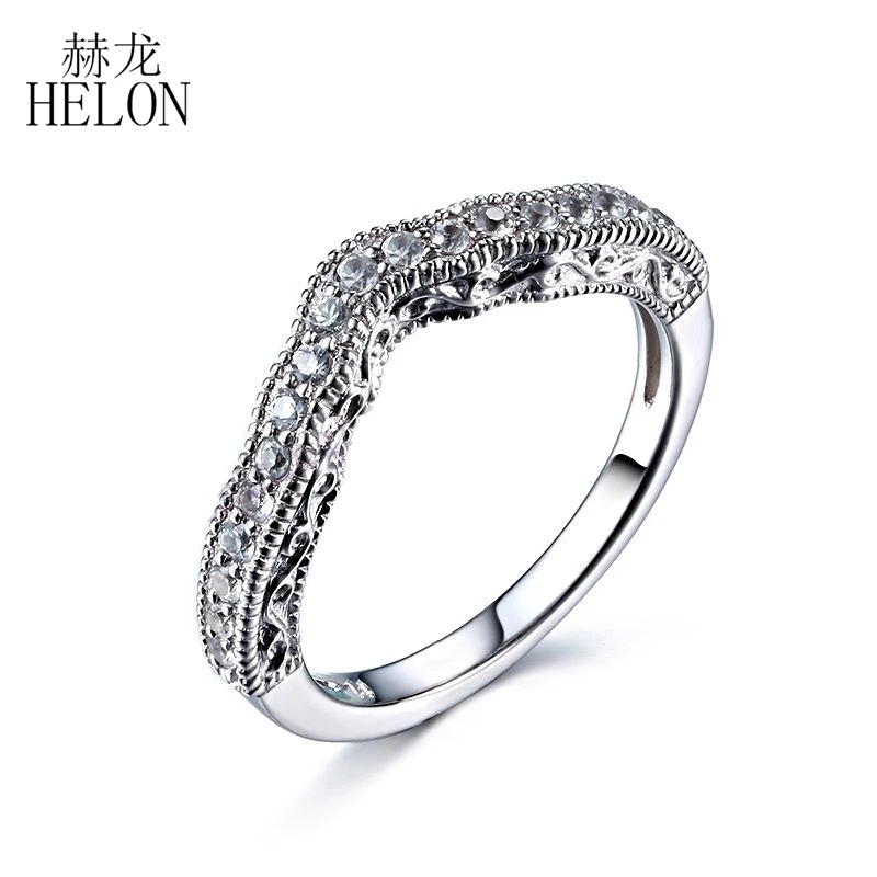 HELON Round 7mm Solid 10K White Gold Semi Mount White Sapphires Ring Engagement Wedding White Sapphires Band Main & Match Band
HELON Round 7mm Solid 10K White Gold Semi Mount White Sapphires Ring Engagement Wedding White Sapphires Band Main & Match Band