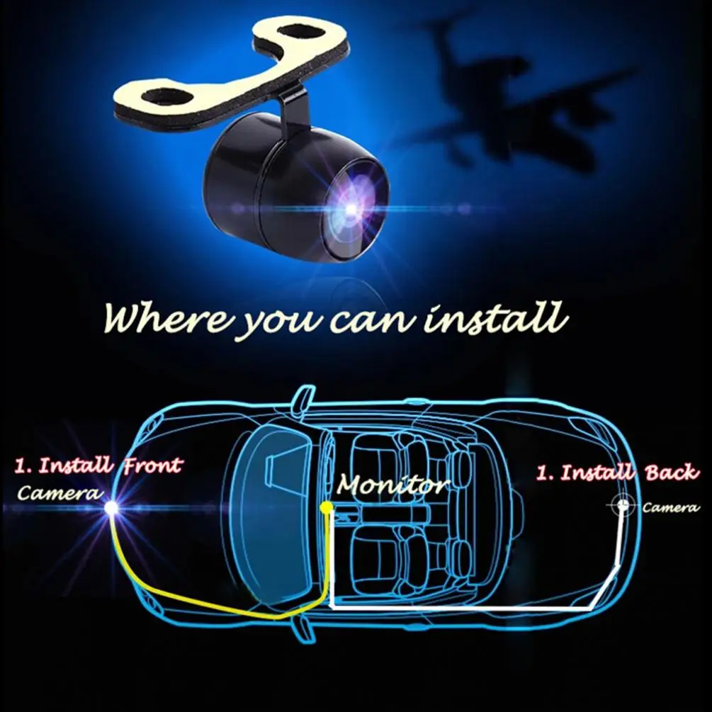 2 in1 Plastic + Glass Car Rear Forward Back View CCD 170 Degrees PAL / NTSC System Backup Side Front Parking Camera
2 in1 Plastic + Glass Car Rear Forward Back View CCD 170 Degrees PAL / NTSC System Backup Side Front Parking Camera