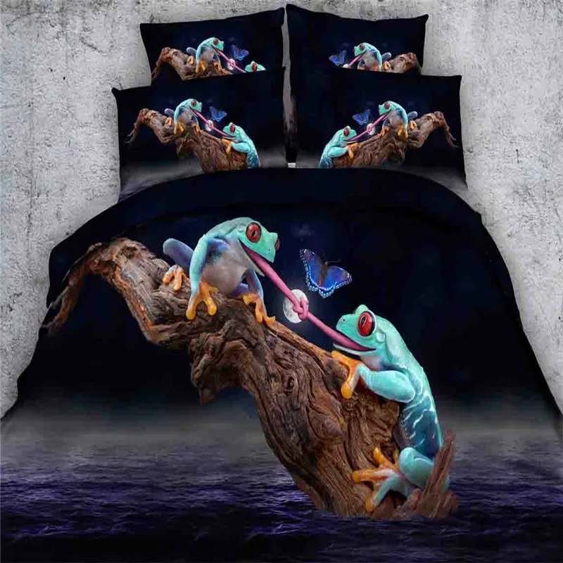 Free shipping 3d animal frog cat peacock 1 duvet cover&2 pillow cases twin/full/queen/king/super king size bedding home textile
Free shipping 3d animal frog cat peacock 1 duvet cover&2 pillow cases twin/full/queen/king/super king size bedding home textile