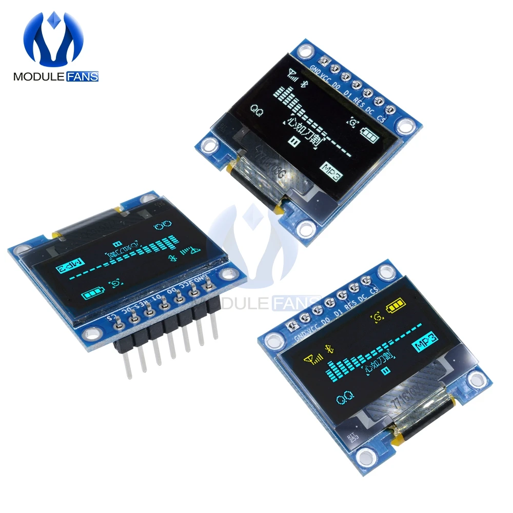 0 96 "Белый Синий Желтый дюймов OLED модуль 128X64 LCD светодиодный дисплей для Arduino IIC I2C