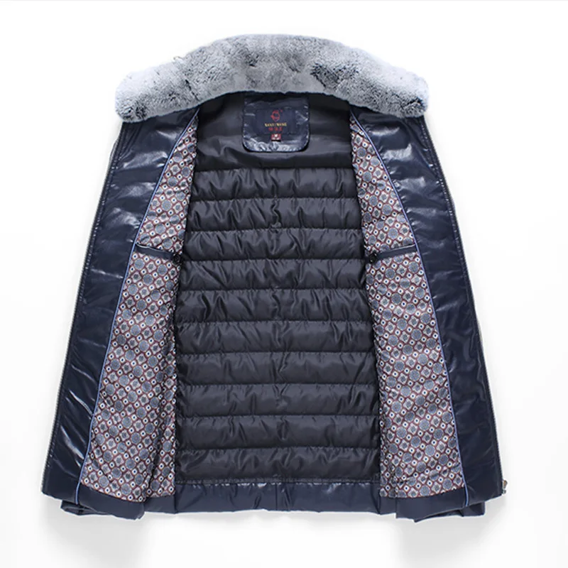 Natural Rabbit Fur Collar Men Sheep Leather Jacket High Quality Men's Warm Jacket Down And Feather Fillings
Natural Rabbit Fur Collar Men Sheep Leather Jacket High Quality Men's Warm Jacket Down And Feather Fillings