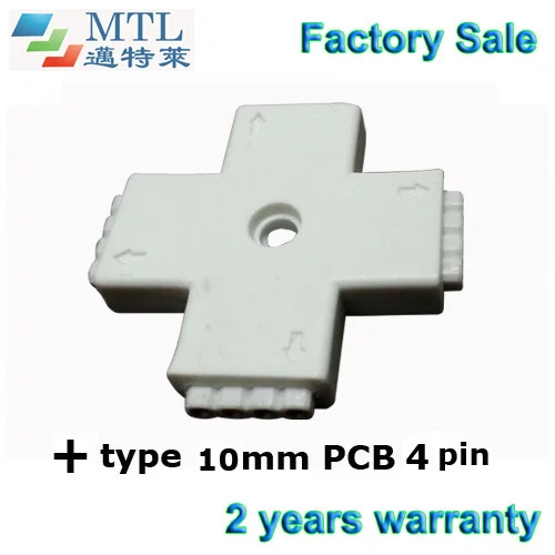 LED strip connector corner adapter cross type, 50pcs/lot, 10mm PCB 4 pin header connector, for RGB LED strip, Factory Wholesale
LED strip connector corner adapter cross type, 50pcs/lot, 10mm PCB 4 pin header connector, for RGB LED strip, Factory Wholesale